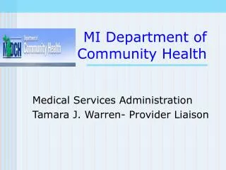 MI Department of Community Health