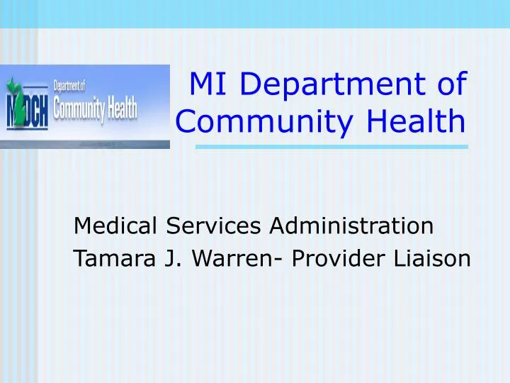 mi department of community health