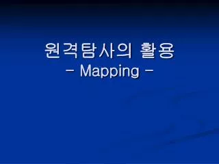 mapping