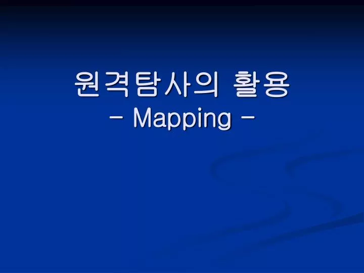mapping