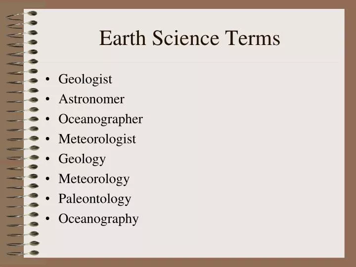 earth science terms