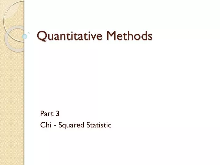 quantitative methods