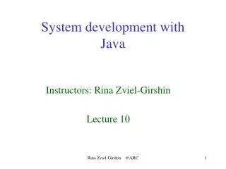 System development with Java