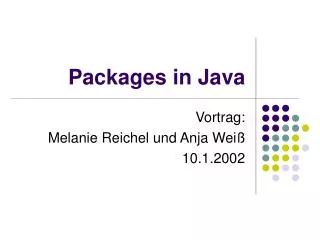packages in java