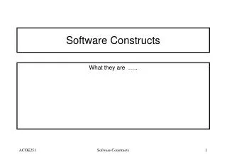 Software Constructs