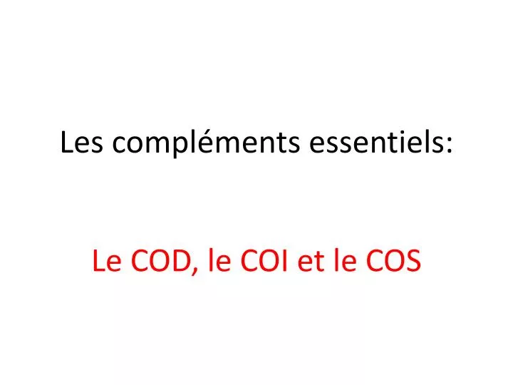 les compl ments essentiels