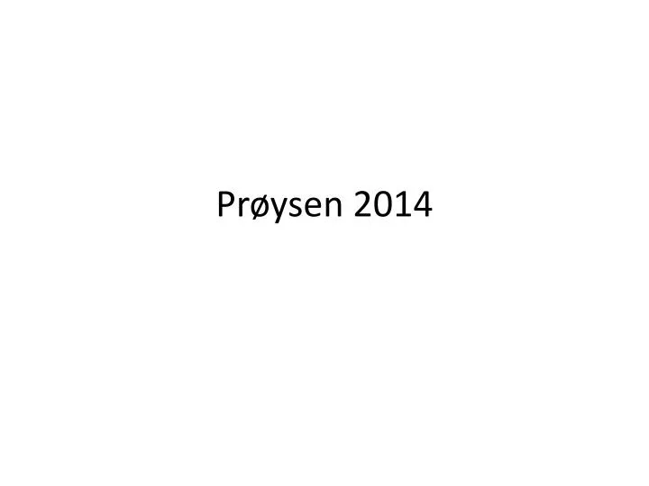 pr ysen 2014