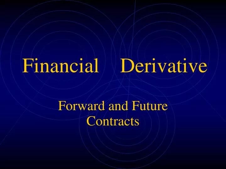 financial derivative