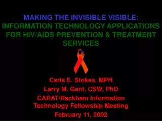 Carla E. Stokes, MPH Larry M. Gant, CSW, PhD