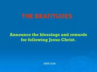 THE BEATITUDES