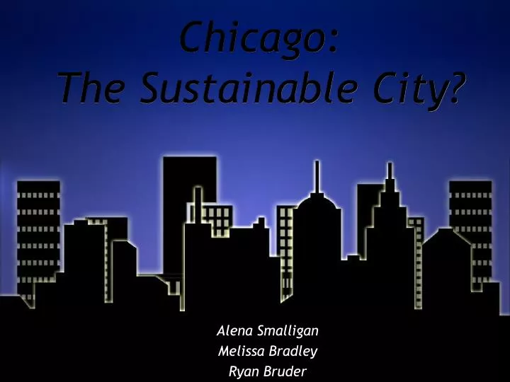 chicago the sustainable city