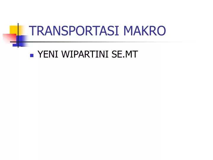 transportasi makro