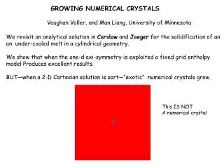 GROWING NUMERICAL CRYSTALS