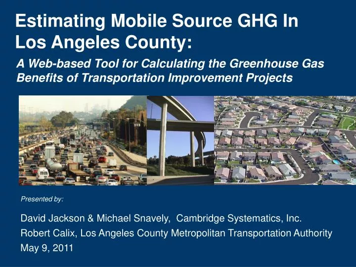 estimating mobile source ghg in los angeles county