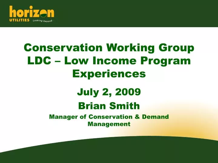 conservation working group ldc low income program experiences