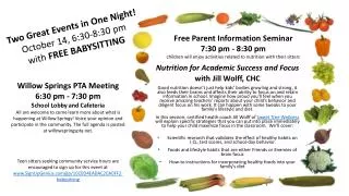 Nutrition for Academic Success and Focus with Jill Wolff, CHC