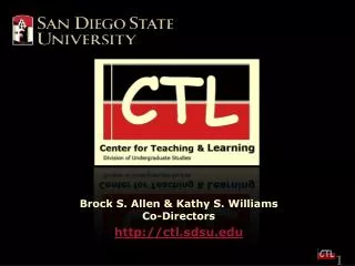 Brock S. Allen &amp; Kathy S. Williams Co-Directors ctl.sdsu