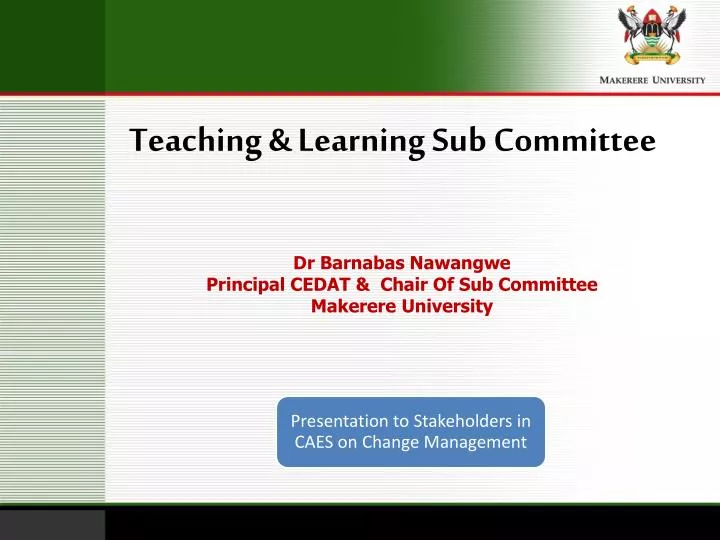 teaching learning sub committee