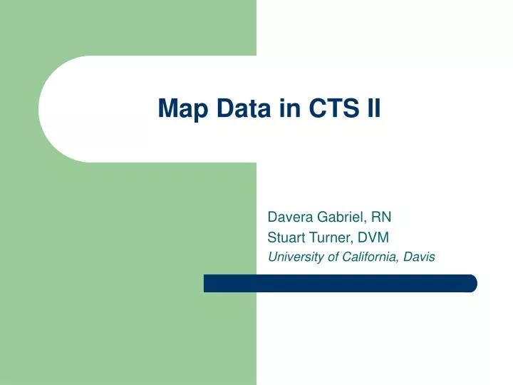 map data in cts ii
