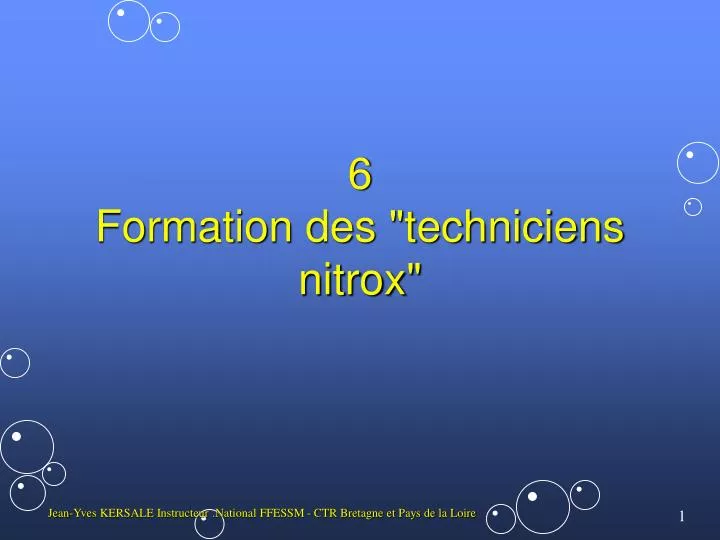 6 formation des techniciens nitrox