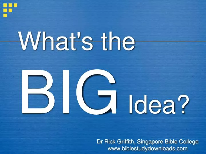 what s the big idea