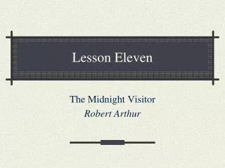 lesson eleven