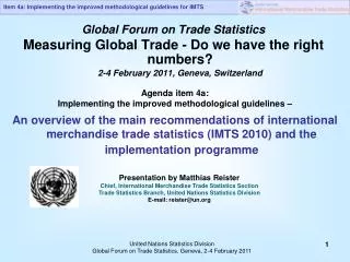 Global Forum on Trade Statistics