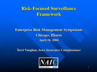 risk focused surveillance framework