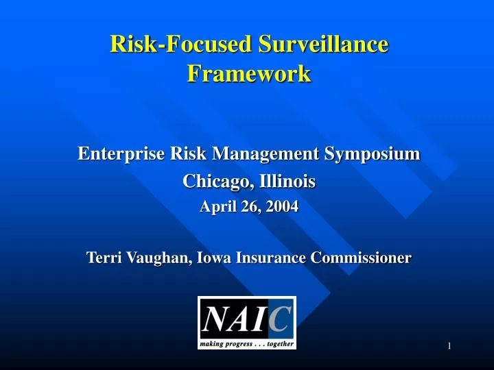 risk focused surveillance framework