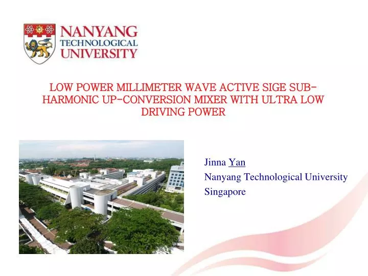 low power millimeter wave active sige sub harmonic up conversion mixer with ultra low driving power
