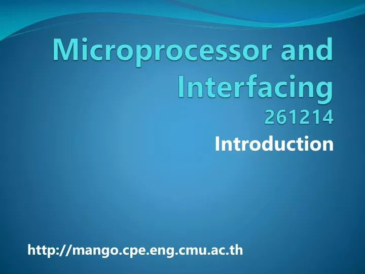 microprocessor and interfacing 261214