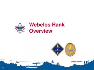 Webelos Rank Overview