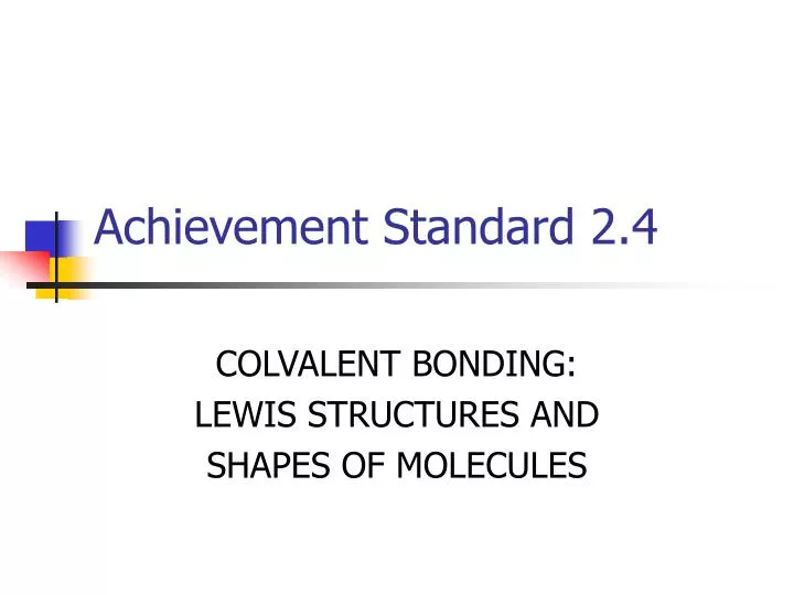 achievement standard 2 4