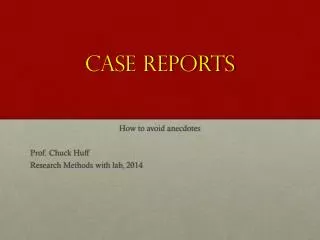 Case Reports