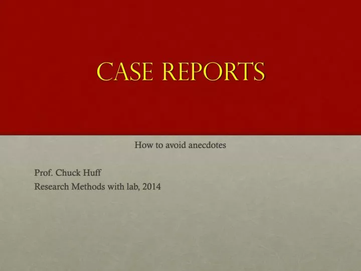 case reports