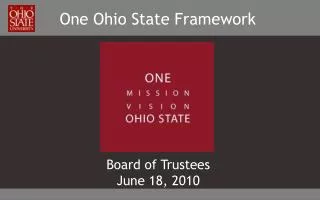 One Ohio State Framework