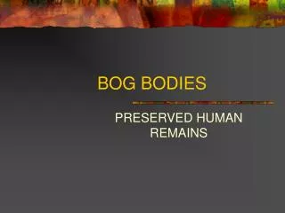 BOG BODIES