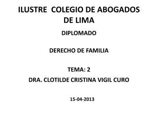 ilustre colegio de abogados de lima