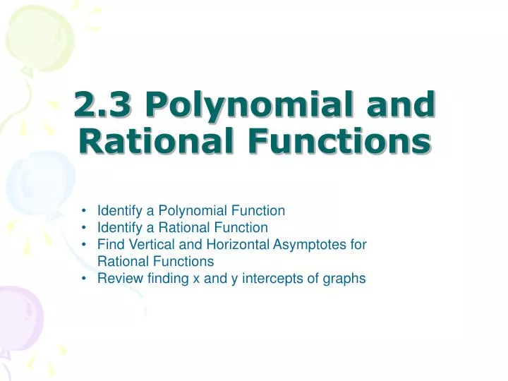2 3 polynomial and rational functions