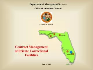 Contract Management of Private Correctional Facilities