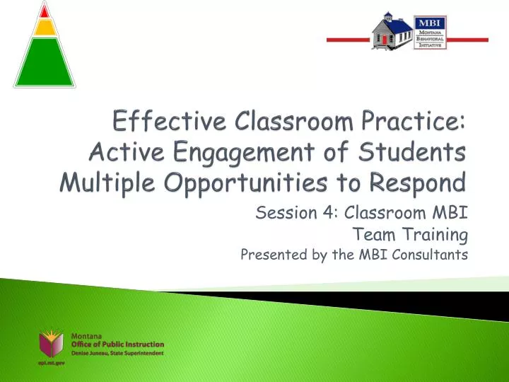 effective classroom practice active engagement of students multiple opportunities to respond