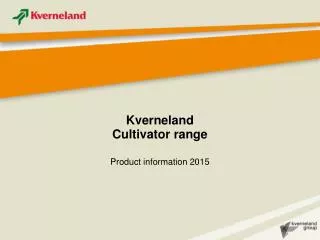 Kverneland Cultivator range