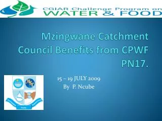 Mzingwane Catchment Council Benefits from CPWF PN17.