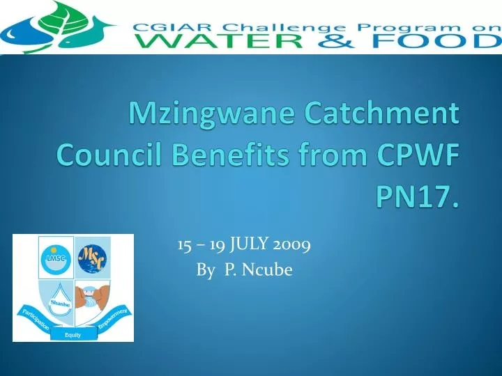 mzingwane catchment council benefits from cpwf pn17