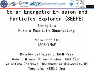Siming Liu Purple Mountain Observatory Paolo Soffitta IAPS/INAF Ronaldo Bellazzini, INFN-Pisa