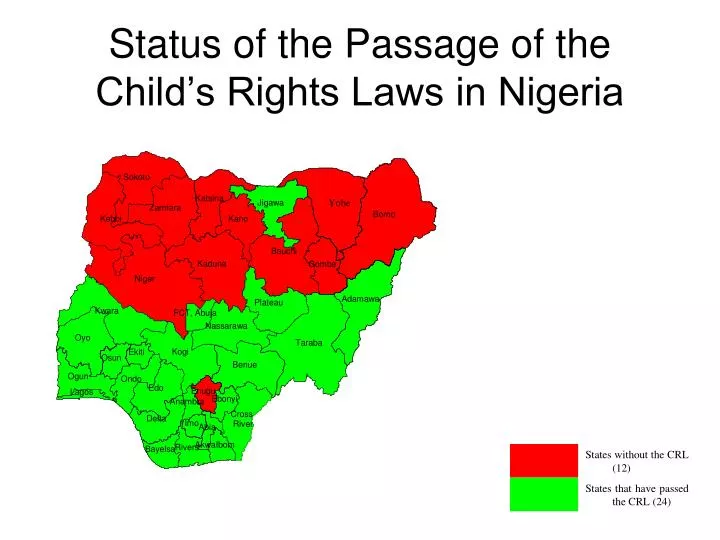 status of the passage of the child s rights laws in nigeria