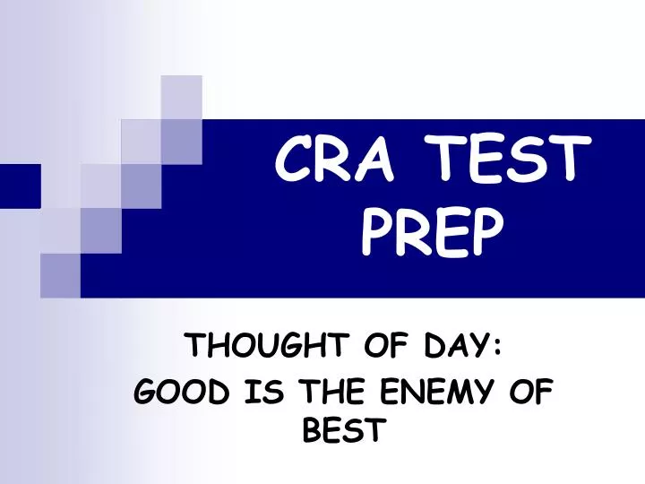 cra test prep
