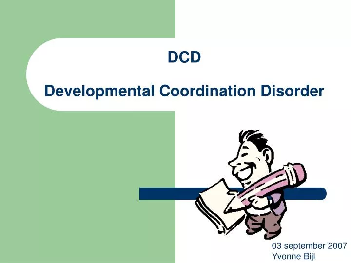 dcd developmental coordination disorder