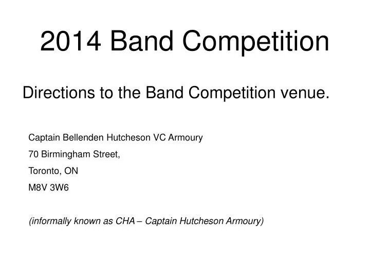 2014 band competition