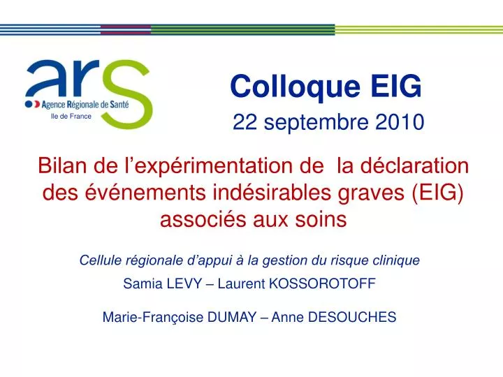 colloque eig